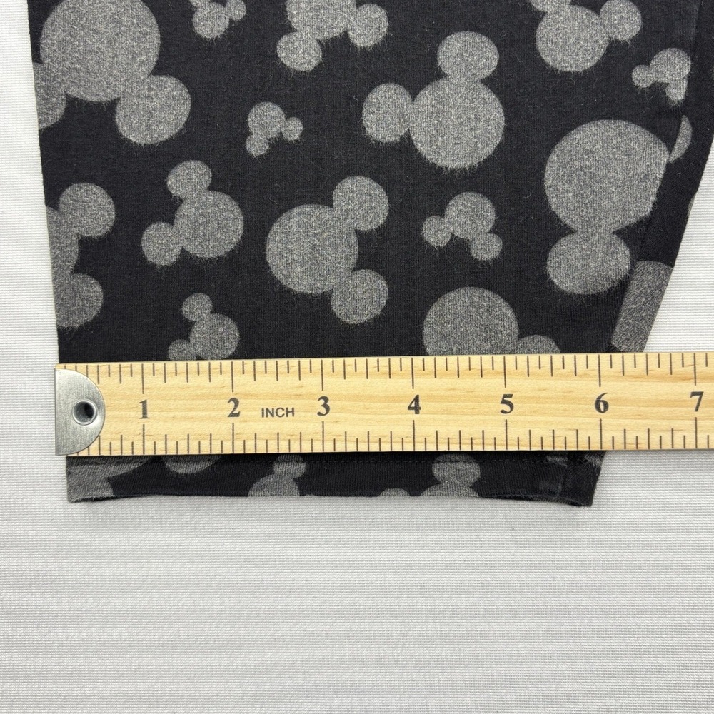 Disney Leggings Womens Plus Size 4 4X Mickey Mouse Icon Black Crop Capri Stretch - Picture 6 of 9